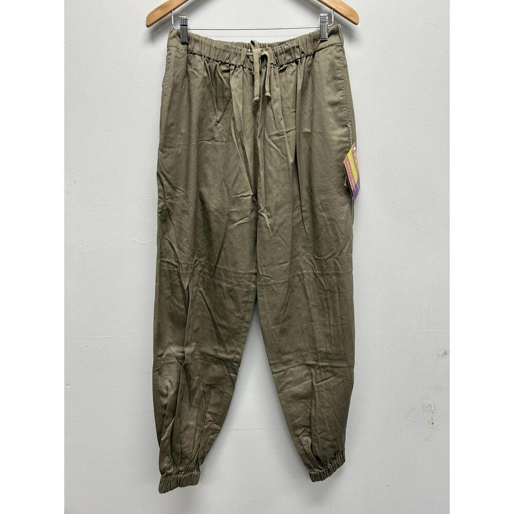 Sloggers Garden Outfitters Olive Green Drawstring Pants with Elastic Cuffs